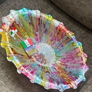 Colorful Glass Decorative Bowl